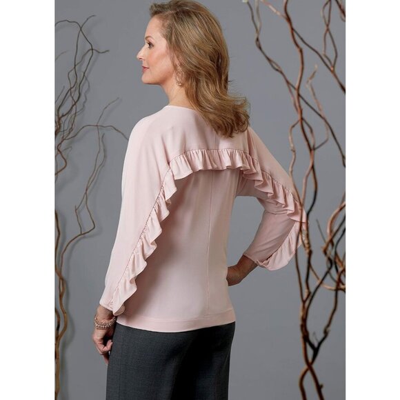 Butterick B6591 Sewing Pattern Misses Loose-Fitting Pullover Tops XS-MED - Picture 5 of 8